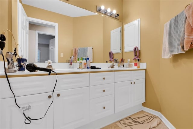 bathroom with vanity