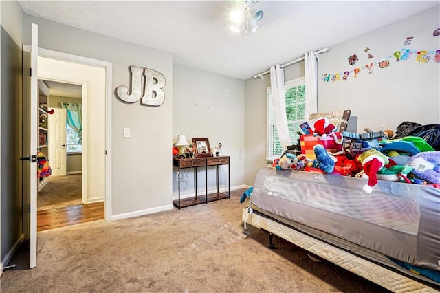 view of carpeted bedroom