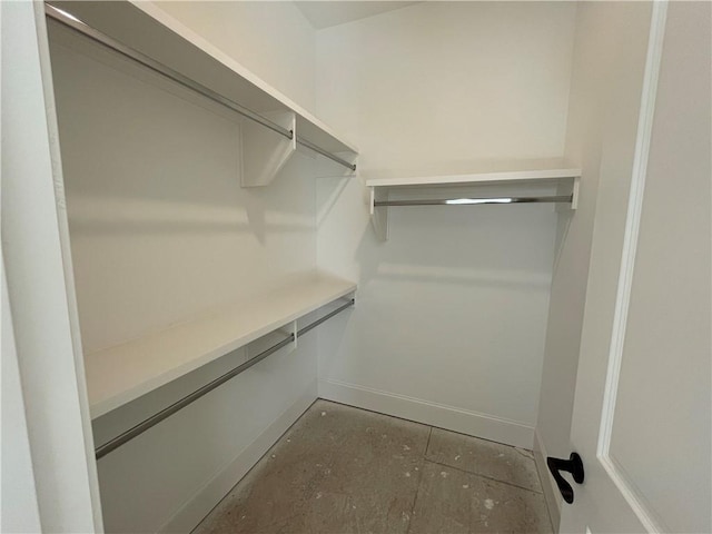 view of walk in closet