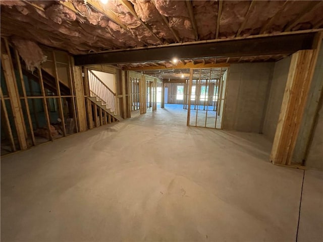 view of basement