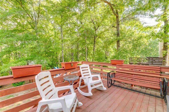 view of wooden deck