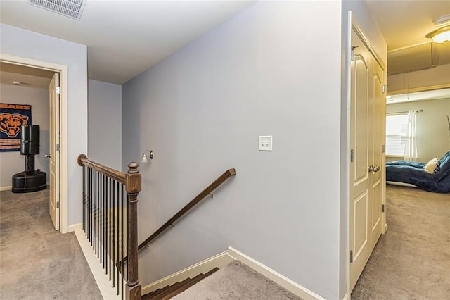 5008 Whiteoak Pointe SE Unit 15, Smyrna, GA 30080 - stairs featuring carpet floors, attic access, and baseboards