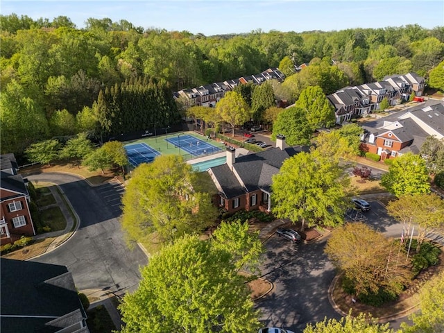 11715 Dancliff Trce, Alpharetta, GA 30009 - aerial view of residential area with a forest