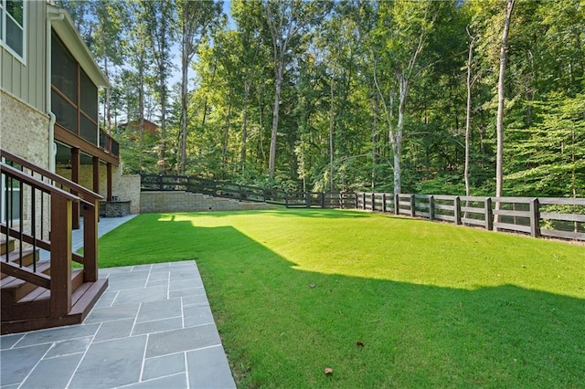 view of yard with a patio