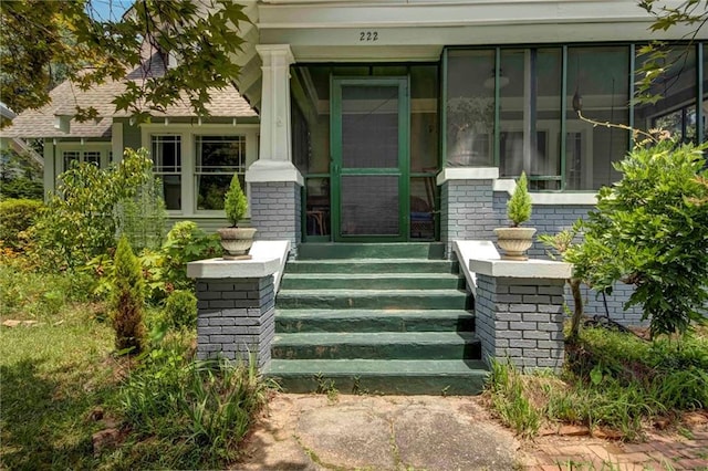 222 Winnona Dr, Decatur, GA 30030 - view of exterior entry featuring brick siding