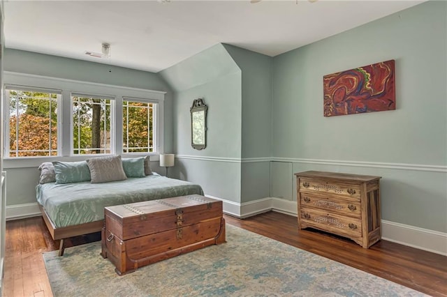 222 Winnona Dr, Decatur, GA 30030 - bedroom featuring wood-type flooring and vaulted ceiling