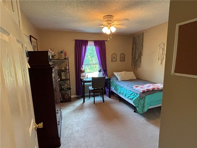 14 Green Gable Pt SW, Cartersville, GA 30120 - carpeted bedroom with a textured ceiling and a ceiling fan