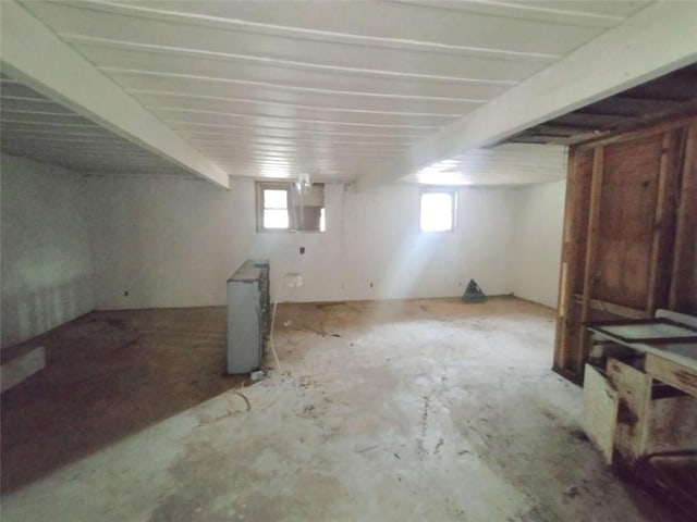view of basement