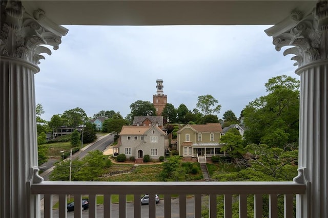 balcony with a residential view