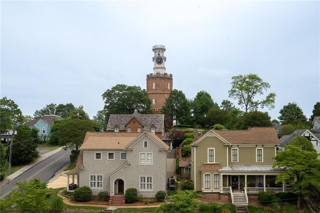 view of front of house featuring a residential view and a porch