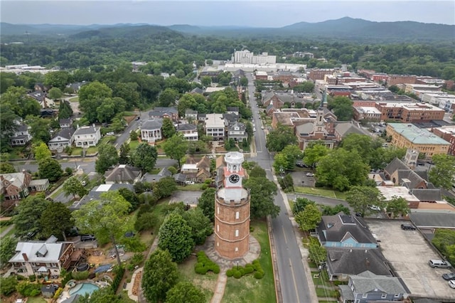 bird's eye view with a residential view and a mountain view