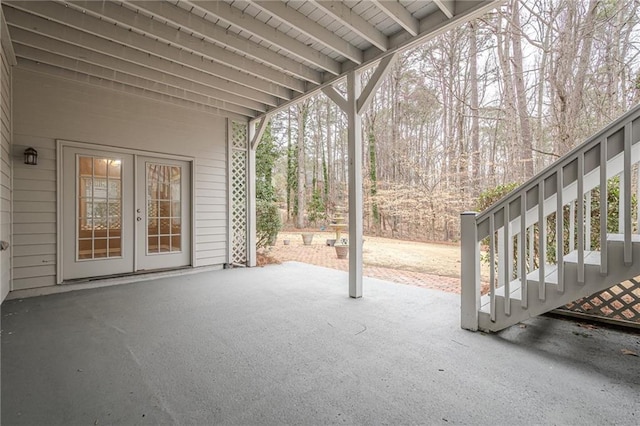 view of patio / terrace with french doors