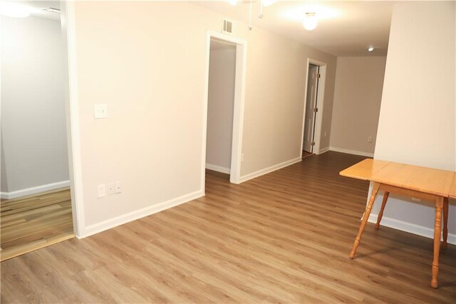 interior space featuring light hardwood / wood-style floors