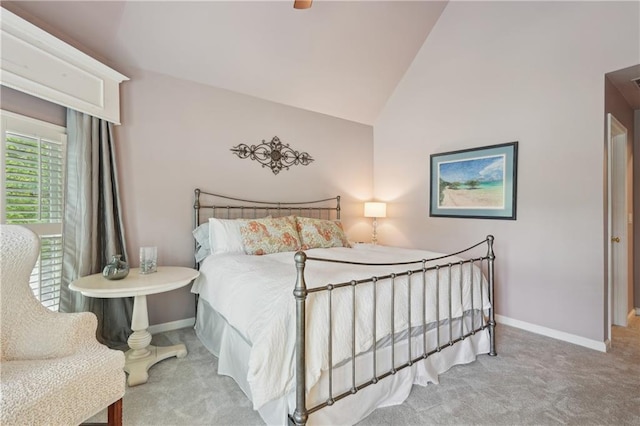 3235 Munsey Ct, Cumming, GA 30041 - carpeted bedroom with lofted ceiling and ceiling fan
