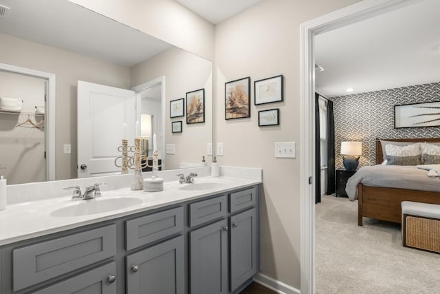 bathroom with vanity