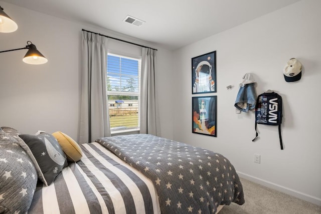 view of carpeted bedroom