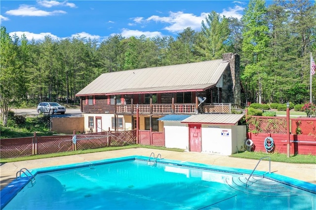 view of pool