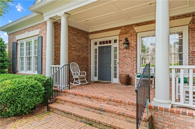 2117 Stephens Walk, Dunwoody, GA 30338 - entrance to property with a porch and brick siding
