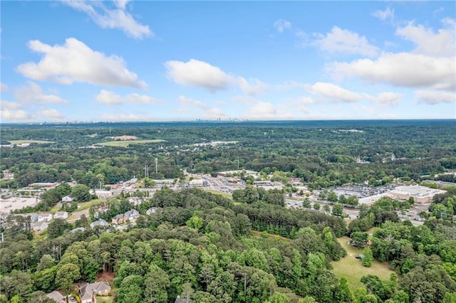 drone / aerial view of a forest