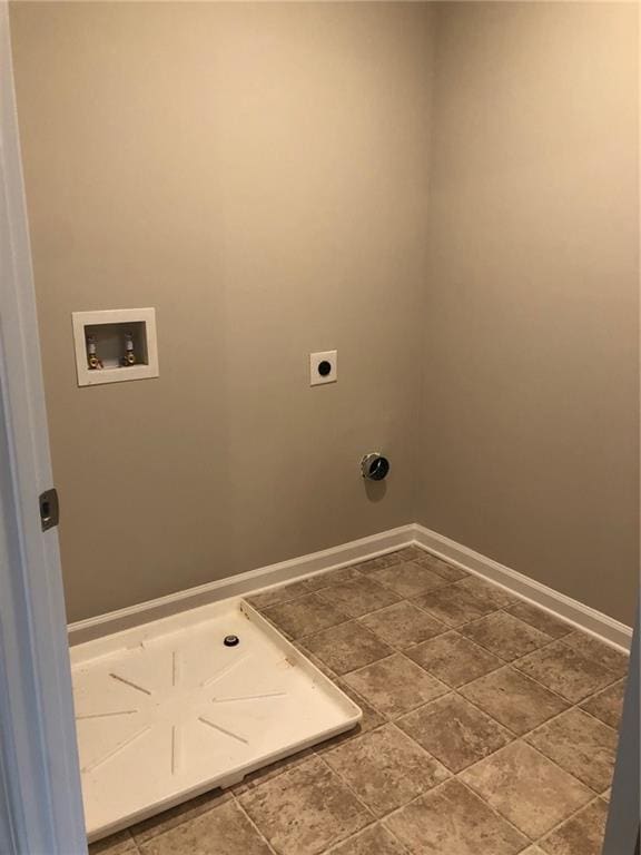 washroom with washer hookup and electric dryer hookup