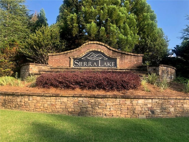 view of community sign