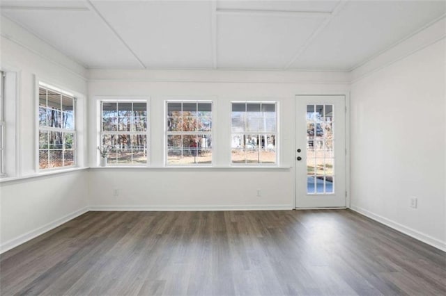 unfurnished sunroom with a wealth of natural light