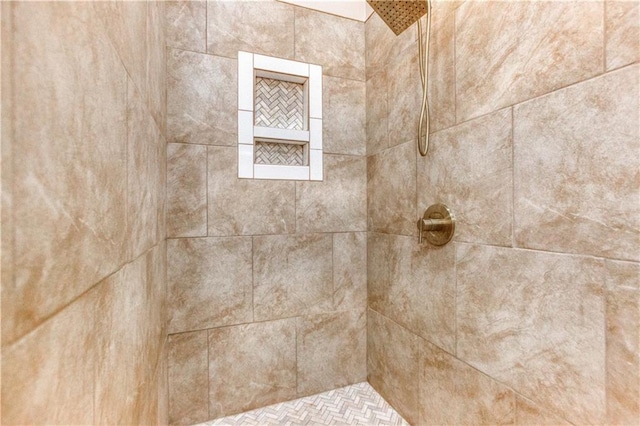 room details with tiled shower