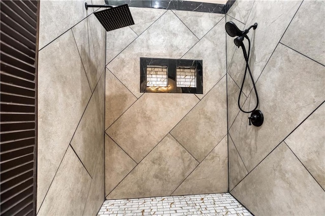 room details with tiled shower