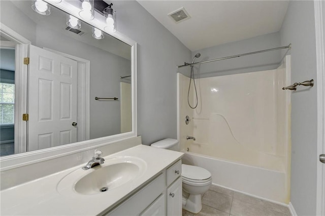 3805 Roxwood Park Dr, Buford, GA 30518 - full bathroom with toilet, vanity, shower / bath combination, and tile patterned floors