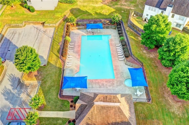 3805 Roxwood Park Dr, Buford, GA 30518 - aerial view of a pool area