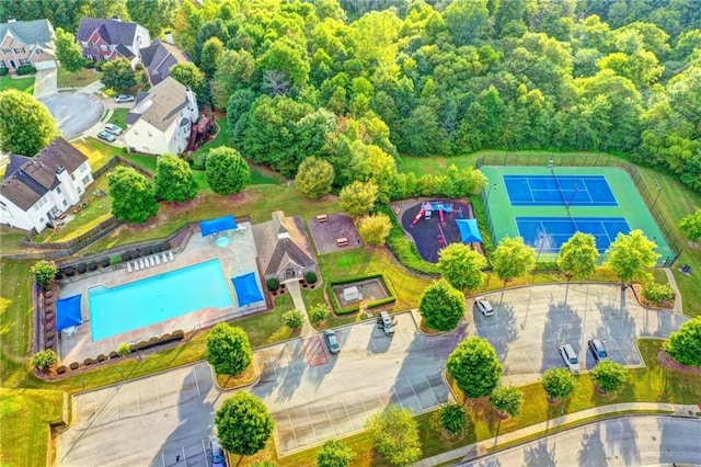 3805 Roxwood Park Dr, Buford, GA 30518 - bird's eye view of a pool