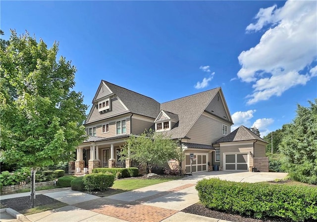 view of front of property with a porch