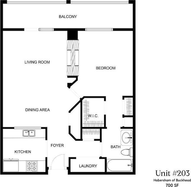 3655 Habersham Rd NE Unit 203, Atlanta, GA 30305 - home floor plan
