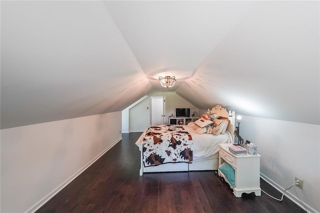 527 Gaddis Rd, Canton, GA 30115 - bedroom featuring wood finished floors and vaulted ceiling