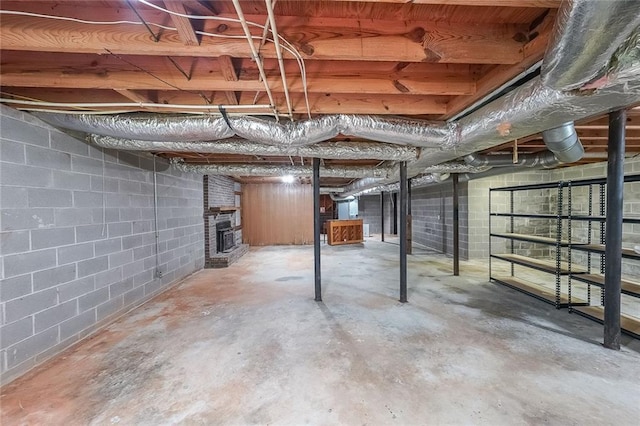 527 Gaddis Rd, Canton, GA 30115 - unfinished below grade area featuring concrete block wall