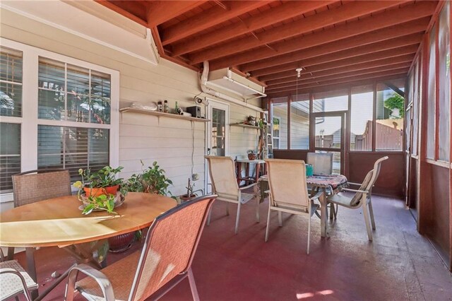 view of sunroom / solarium