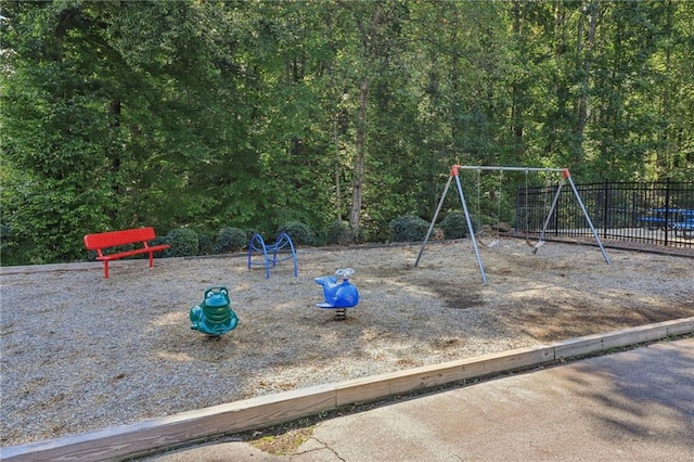 view of play area