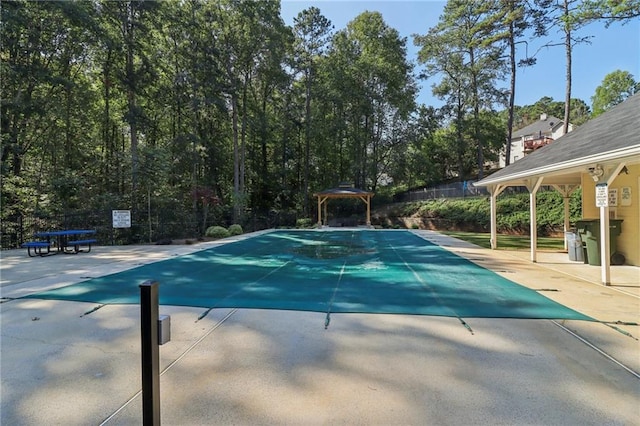 view of pool featuring a patio area