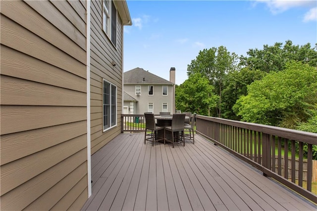 141 Ennisbrook Dr SE, Smyrna, GA 30082 - wooden terrace featuring outdoor dining area