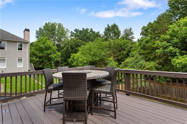 141 Ennisbrook Dr SE, Smyrna, GA 30082 - wooden terrace with outdoor dining space