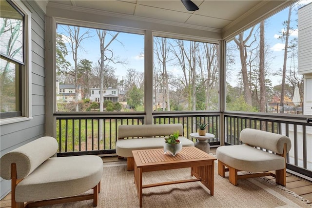 662 Timm Valley Rd NE, Atlanta, GA 30305 - sunroom / solarium with a ceiling fan and a healthy amount of sunlight