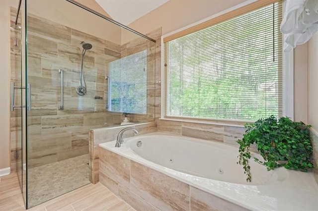 3130 Crestmont Way NW, Kennesaw, GA 30152 - full bathroom featuring a shower stall and a jetted tub