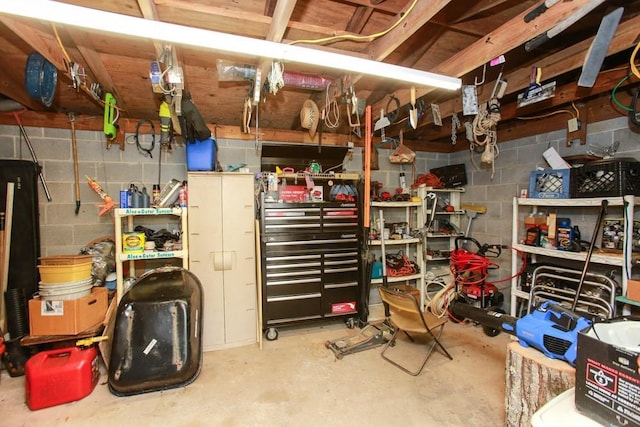 view of storage room