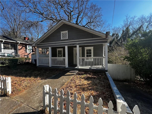 view of front of house with covered porch