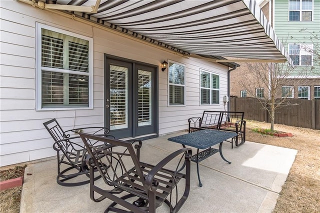 view of patio with fence