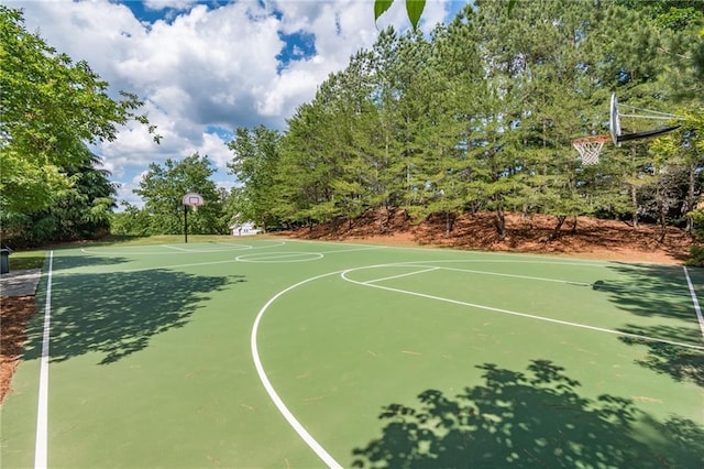 view of basketball court featuring community basketball court