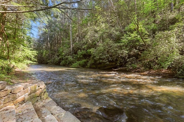 1102 Soque Wilderness Rd, Clarkesville, GA 30523 - water view featuring a heavily wooded area