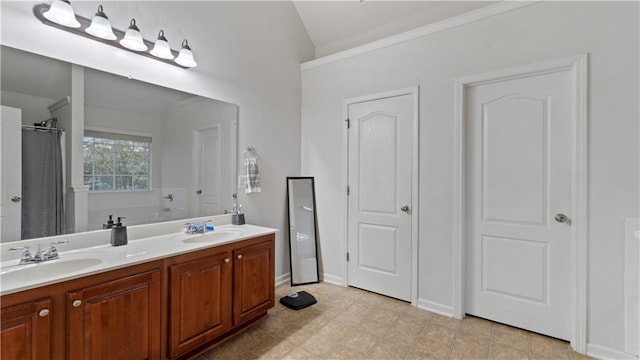 bathroom with vanity