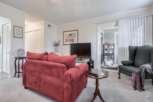 2937 Torreya Way, Marietta, GA 30067 - living area featuring ornamental molding and carpet floors