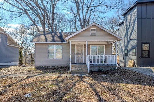 bungalow with covered porch